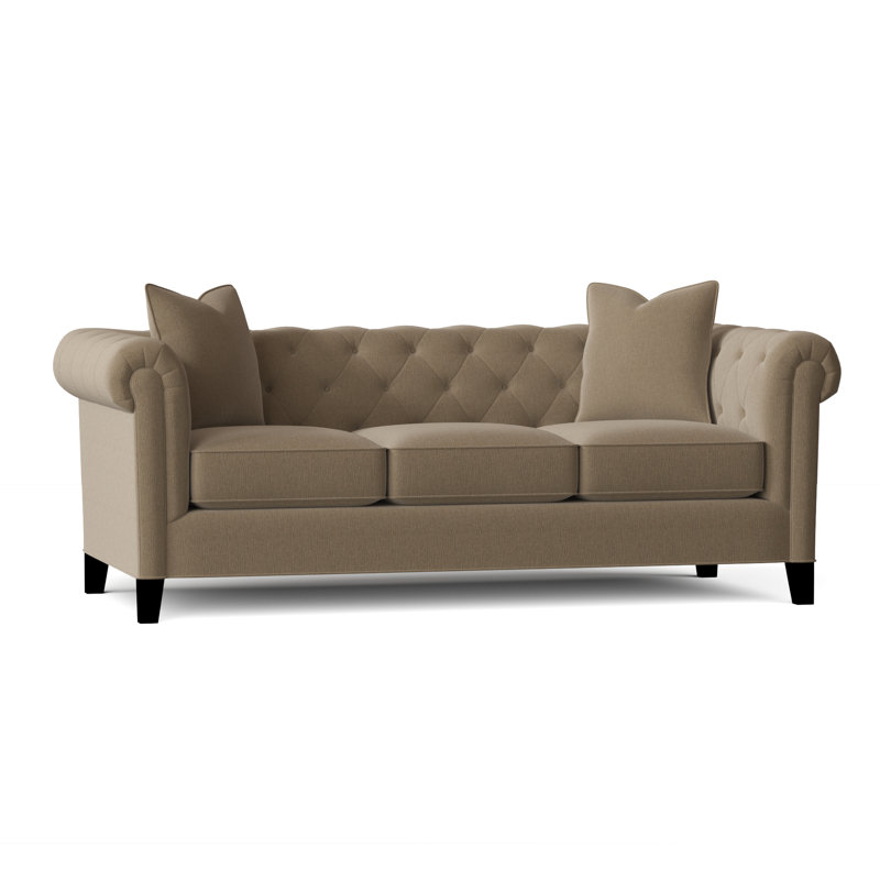 Caspar Upholstered 82'' Sofa, Heavenly Chrome Chenille