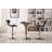 Masaccio Upholstery Airlift Adjustable Swivel Barstool With Chrome Base, Set Of 2