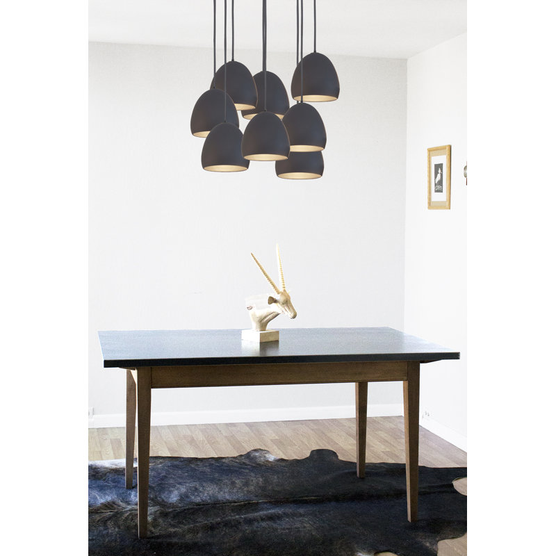 Clay 8 - Light Chandelier, Matte Black, Matte Black, 108" H x 18" W x 18" D