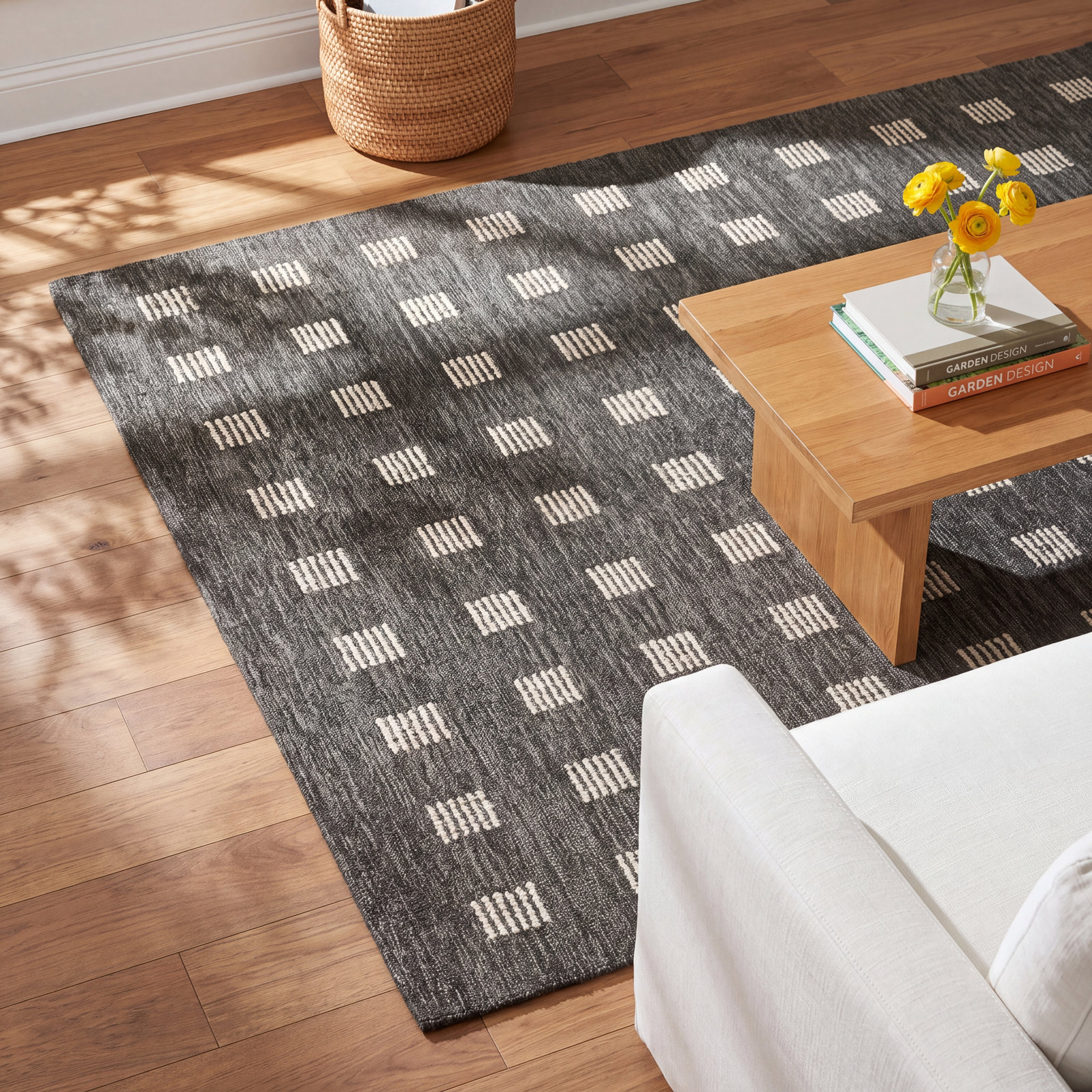Lanora Hand-Tufted Geometric Wool Rug, Rectangle 8' x 10'