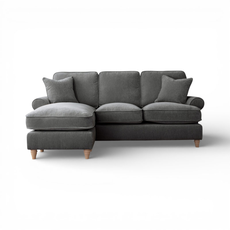 Longfellow 3 Seater Chaise End Sofa, Charcoal