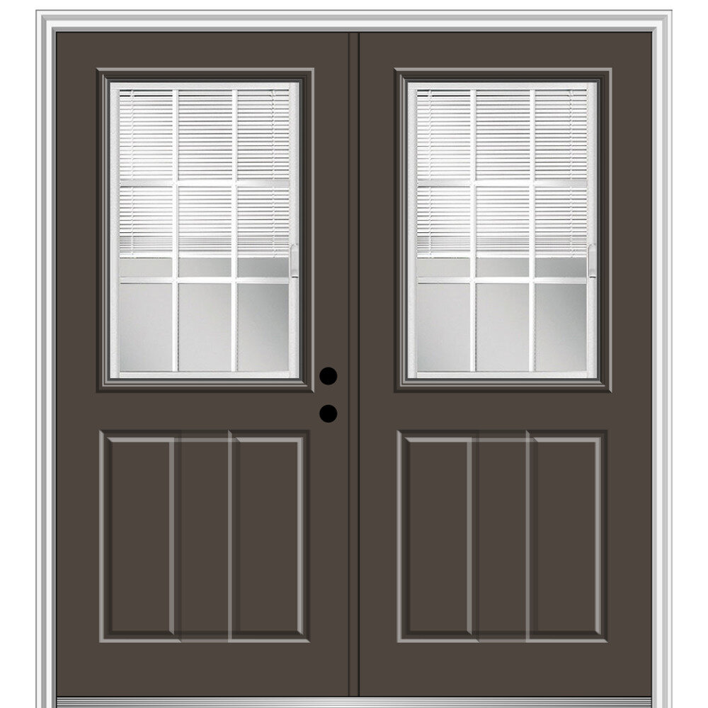 Verona Home Design Internal Grilles Glass 80'' Paneled Fiberglass Front ...