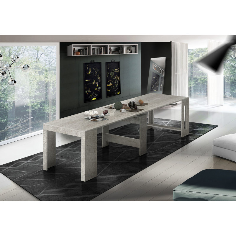 Biagia Extendable Dining Table, Cement