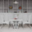 Ensemble de 6 chaises de salle à manger Glam White
