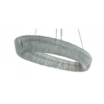 Light Aluminum Oval Cellini Chandelier