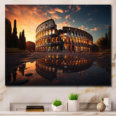 Italy Colosseum Colosseo - Italy Canvas Prints