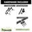 Mini Black Rustic Straight Design Non-Bypass Single Track Two Door Hardware Kit For Cabinet Use( Cabinet Not Included）-1814816366