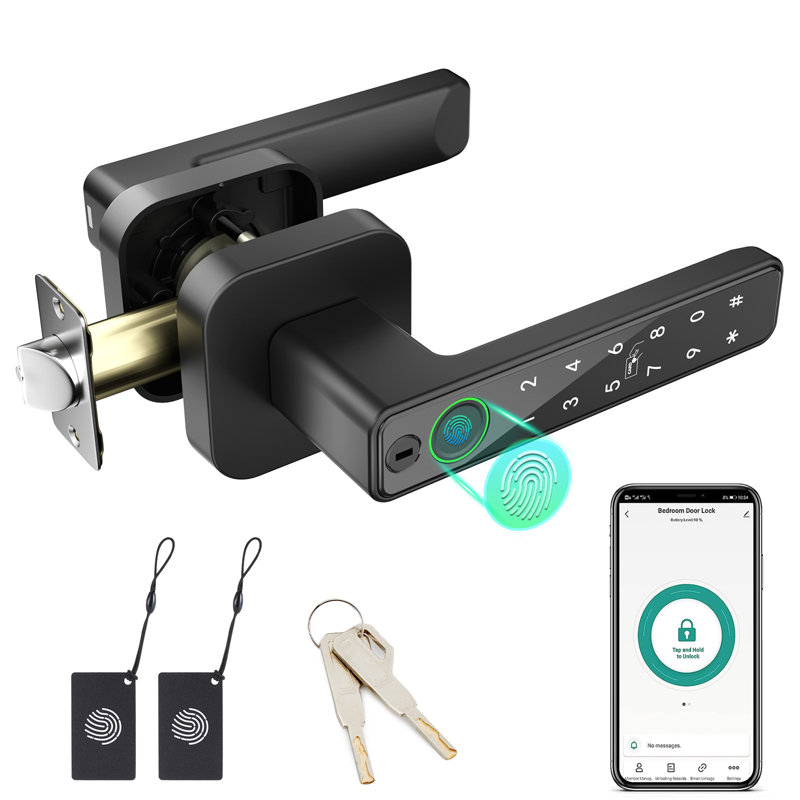Smart Fingerprint Door Lock Keyless Entry Lever