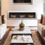 Dutta Recessed and Wall Mount Ethanol Fireplace, Adjustable Flame Size-434393532