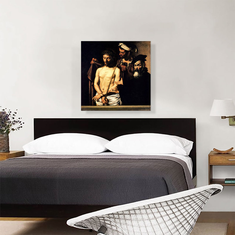 " Ecce Homo 1605 " by Caravaggio Painting Print, 26" H x 26" W x 1.5" D