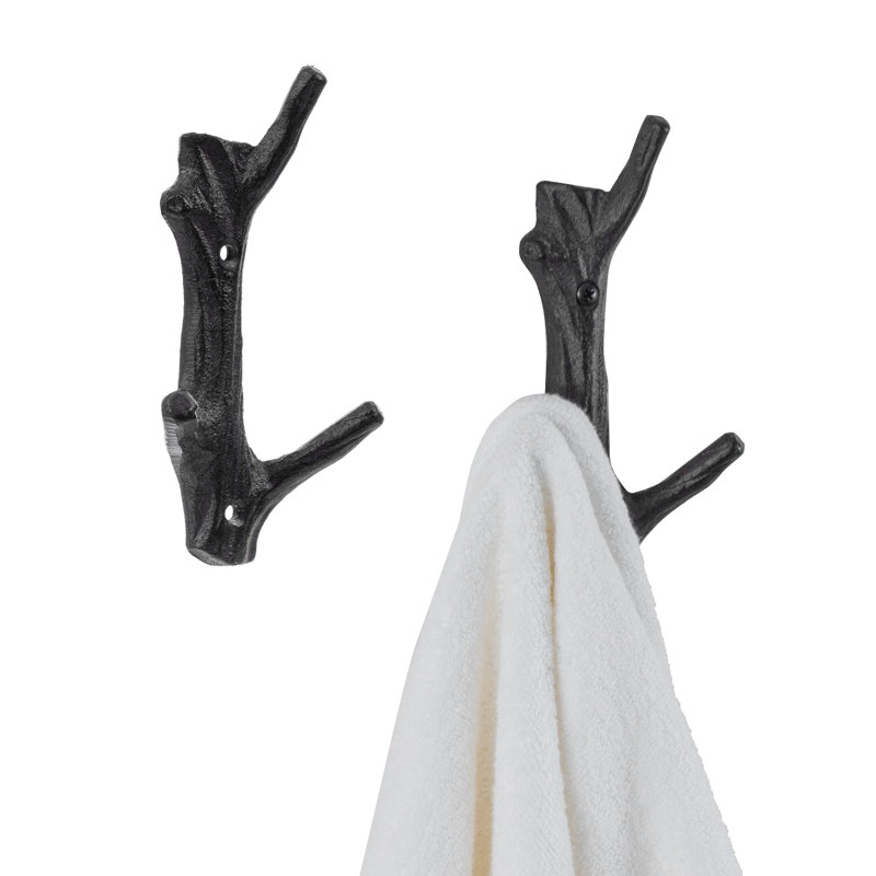 2 Piece Entryway Wall Hanging Coat Hooks