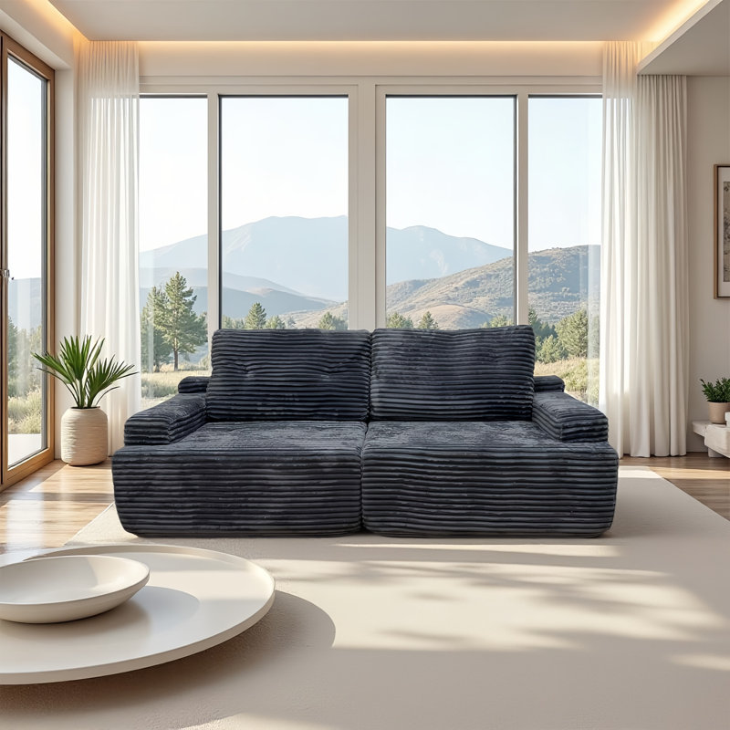 Canapé modulaire en velours côtelé Boneless
