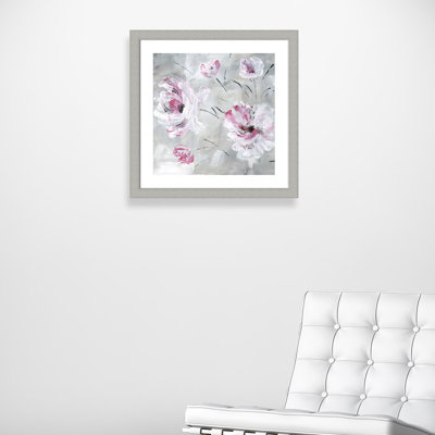 Emrah «Blush Bloom I», reproduction de peinture à l'acrylique encadrée