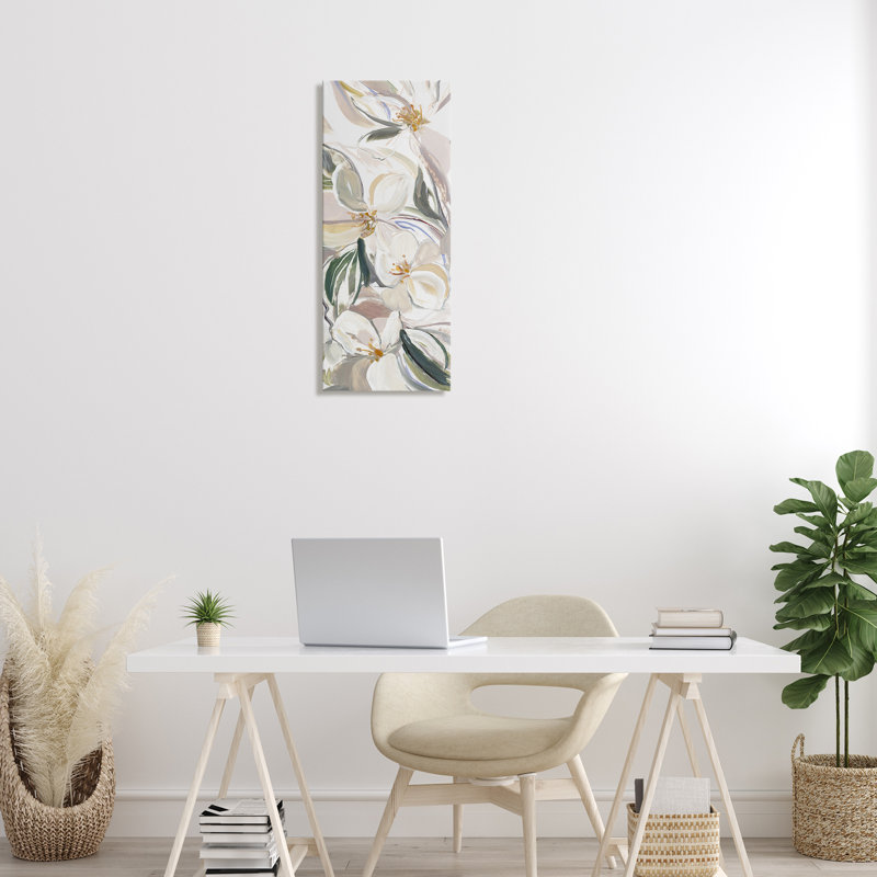 Spring Blooms in Earth Tones Canvas, design by Hannah Dawson, 30" H x 13" W