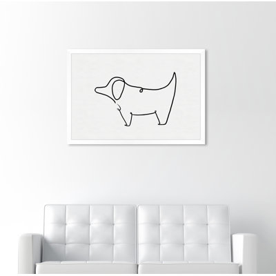 Simple contour de chiot-reproduction d’art