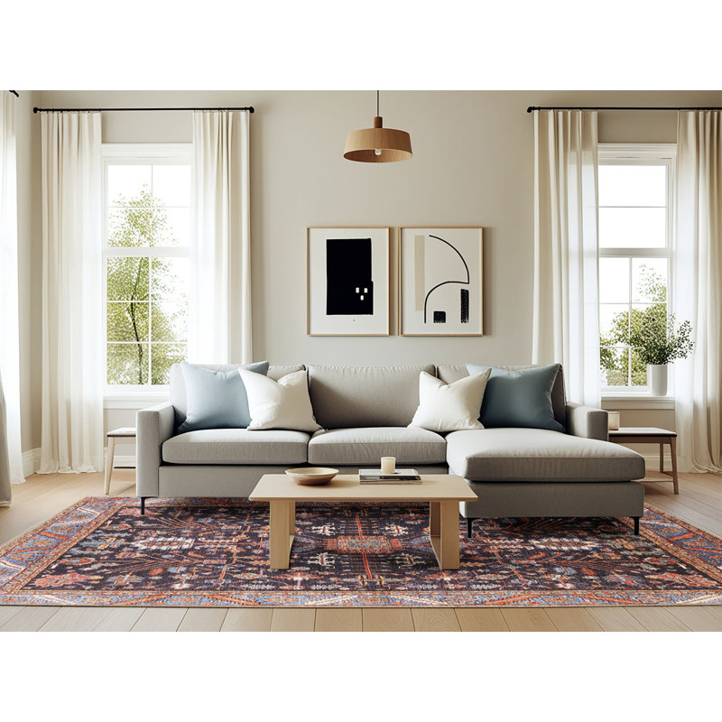 Oriental Indoor Rug, Rectangle 6' x 9'