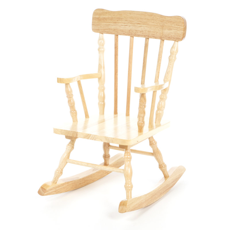 Kowalsky Kids 10'' Wood Rocking Chair, Natural