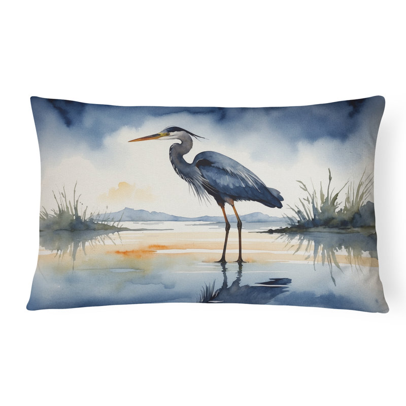 Coussin Blue Heron, Rectangle H 12 po x l 16 po