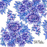 Polyester Floral Square Napkin