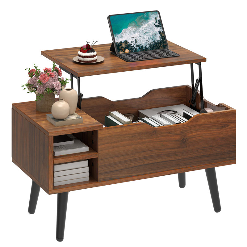 Lift Top Four Leg Coffee Table with Storage
