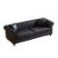 Canapé Chesterfield 3 places, revêtement en tissu Tech, design moderne pour le salon