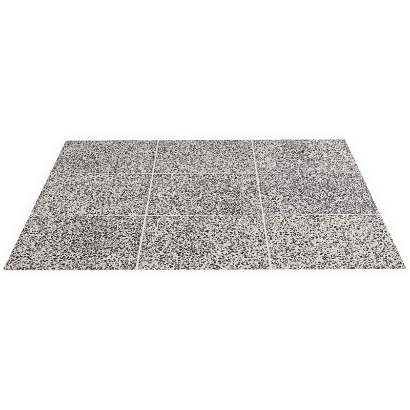 True Terrazzo 16x16 Polished Terrazzo Tile, Tinos Black/White