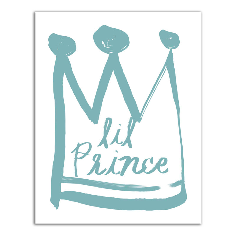 Art sur toile little prince Brewer, H 14 po x l 11 po x P 1,25 po, Bleu sarcelle