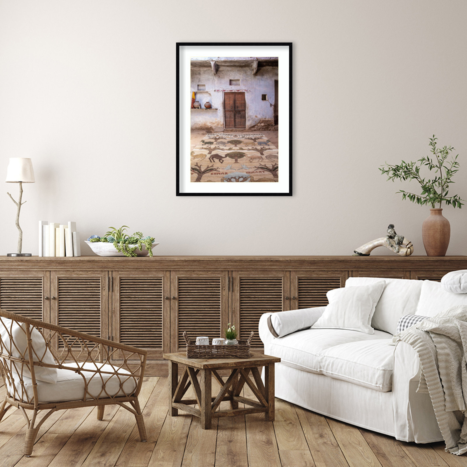 Daisey "Magic Carpet" Print, Black Framed, 41" H x 31" W
