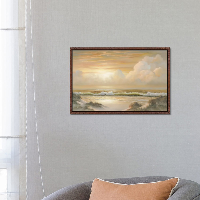 Dusk by Georgia Janisse - Painting on Canvas, 66.04 cm H x 45.72 cm W, Brown Floater Frame