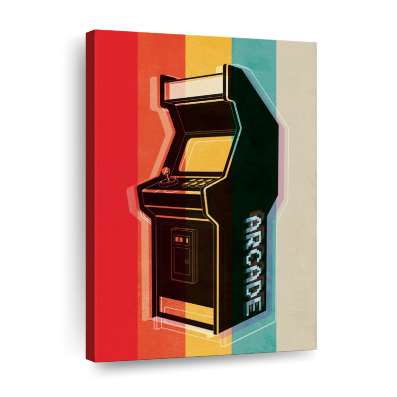 Arcade rétro, H 36 po x l 24 po x P 1,25 po