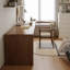 Bureaux modernes en bois de pin massif en forme de L-2031239548