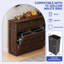 Armoire de rangement multifonctionnelle 58 po avec armoire à poubelle double inclinable 10 gallons 58 po, tablettes et tiroirs
