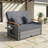Weather Resistant Fade Proof All Weather Wicker Outdoor Patio Daybed With Adjustable Folding Panels And Detachable Storage Ottoman For Backyard Deck Poolside Relaxation Use