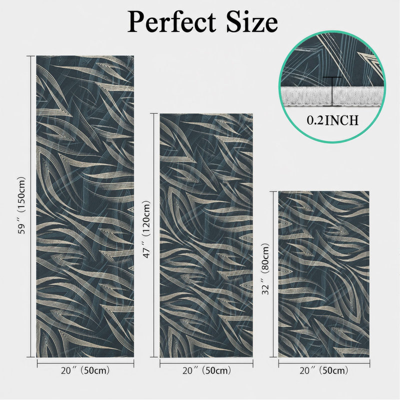 Tapis de cuisine lavables antidérapants Tropical Leaf