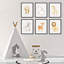« trees, lion, zèbre, giraffe, cerf, éléphant, ensemble de 6 pièces singe », impression sur papier Crear