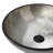 Glass Hand Hammered Circular Vessel Bathroom Sink with Faucet-130371089