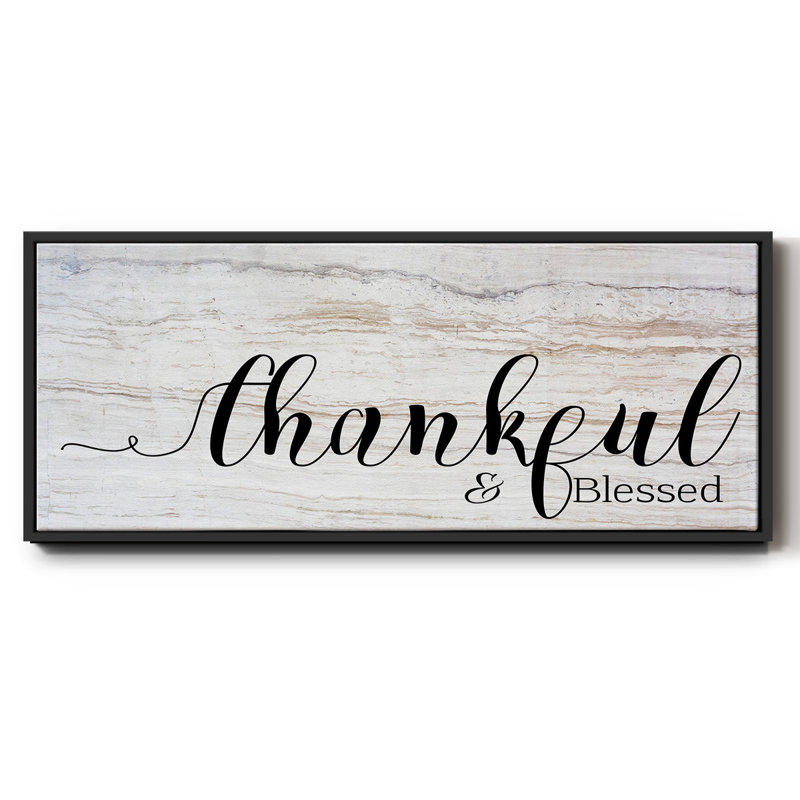 «Thankful & Blessed», toile encadrée, H 20 po x l 50 po