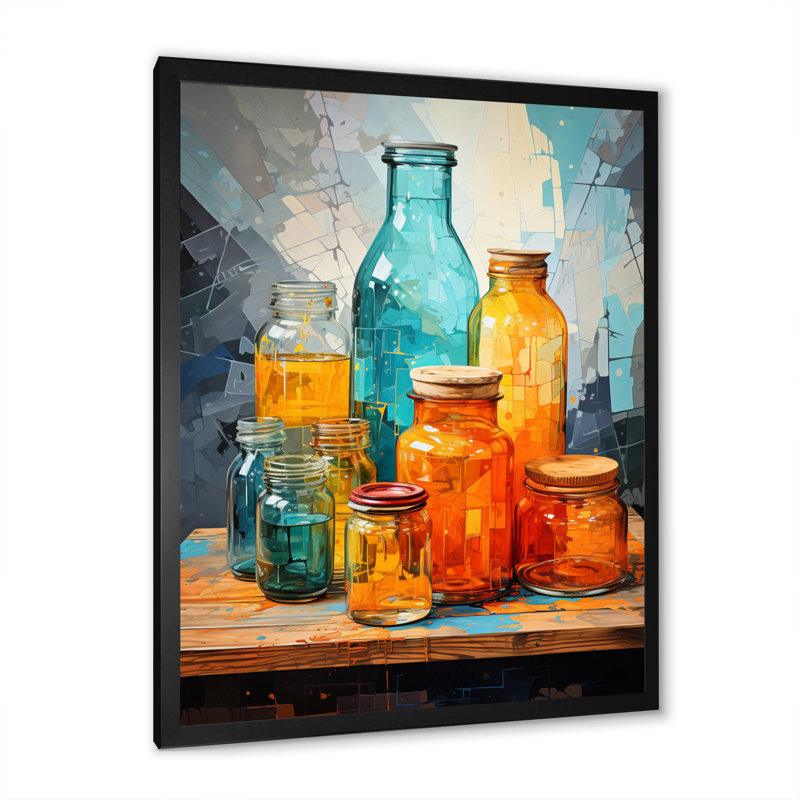 Ferdina Food Condiments An Abstract, H 32 po x l 24 po x P 1 po, Cadre photo noir