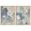Rose lotus sur fond bleu vert, impression encadrée, affiches, petit art mural-104788323-104788328