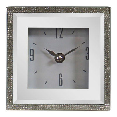 Analogue Metal Atomic Tabletop Clock in Grey