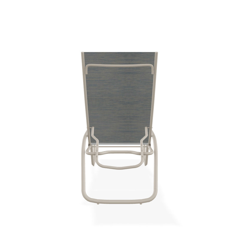 Outdoor Rust-Resistant Metal Chaise Lounge, Textured Desert, Reflection