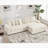 Oversized Two-Piece  Couches,  L Shaped Sofa, Corduroy, Right Chaise Daybed-292173682-292173580