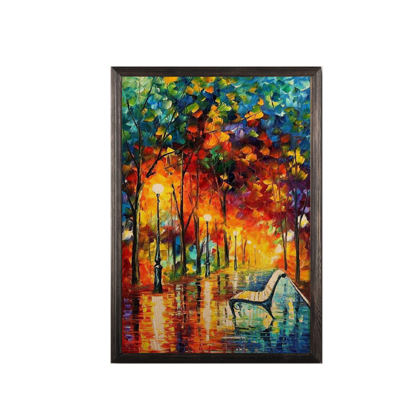 Perry Single Picture Frame Print on Wood, 70cm H x 50cm W x 2cm D