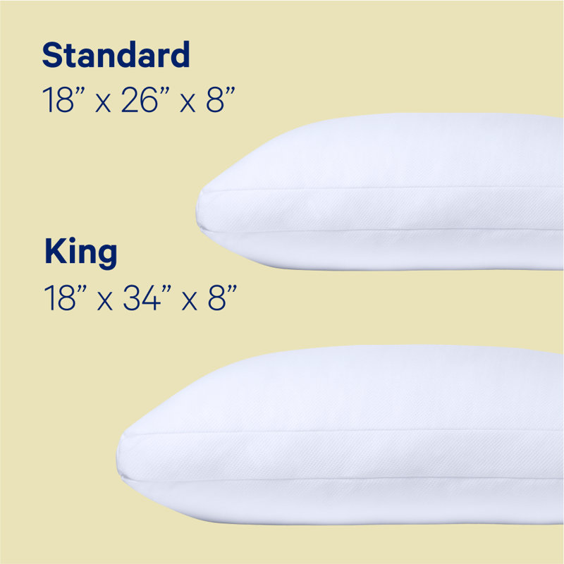 Essential Cooling Pillow, Standard, King: 18" x 34"