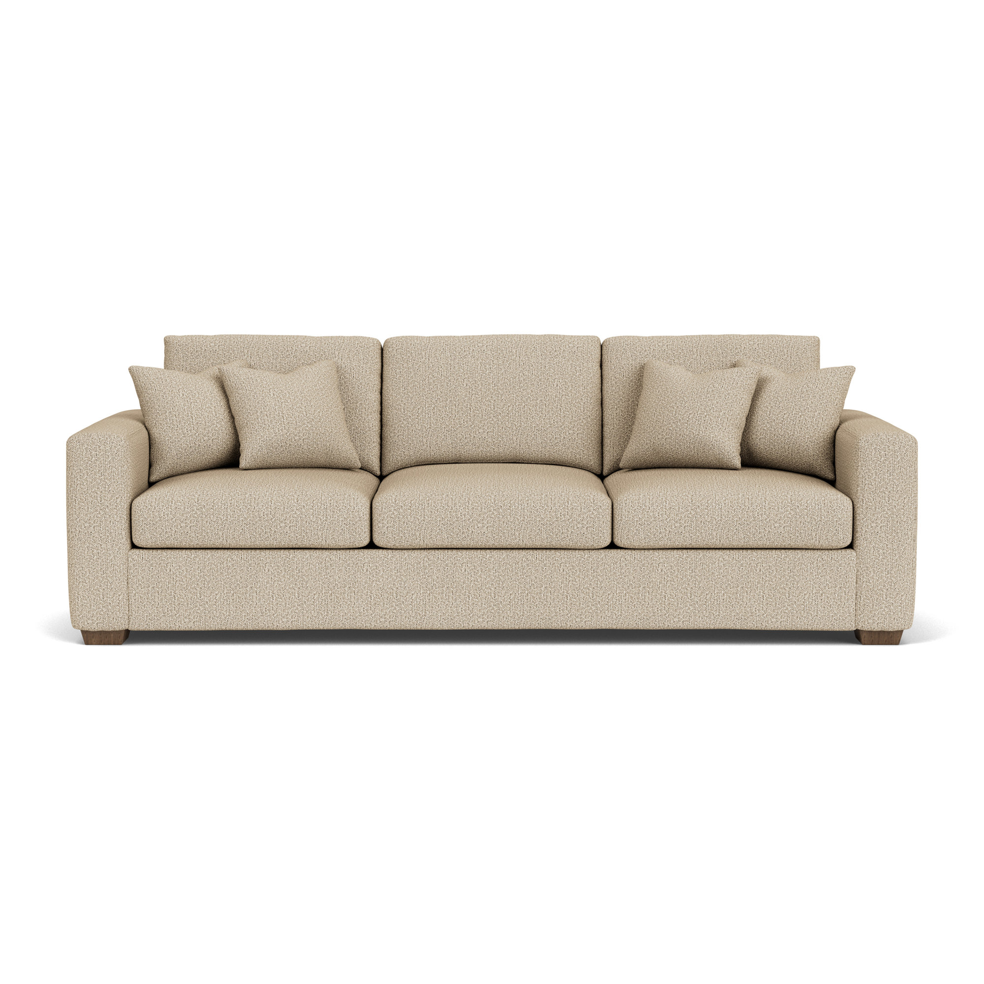 Anaiza 104'' Upholstered Sofa, Beige Polypropylene/Olefin, 37" H x 104" W x 41" D