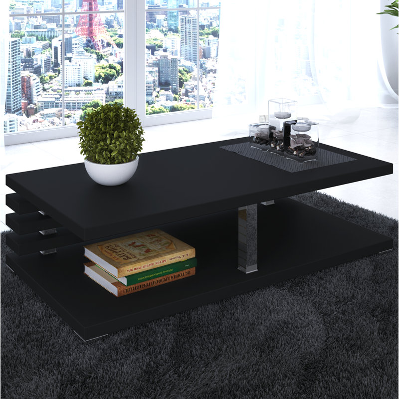 Despain Floor Shelf Coffee Table, Black