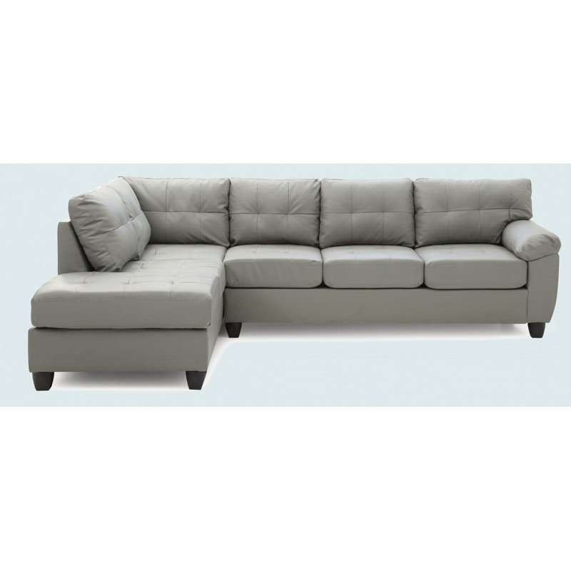 Canapé modulaire moderne avec méridienne, Gris