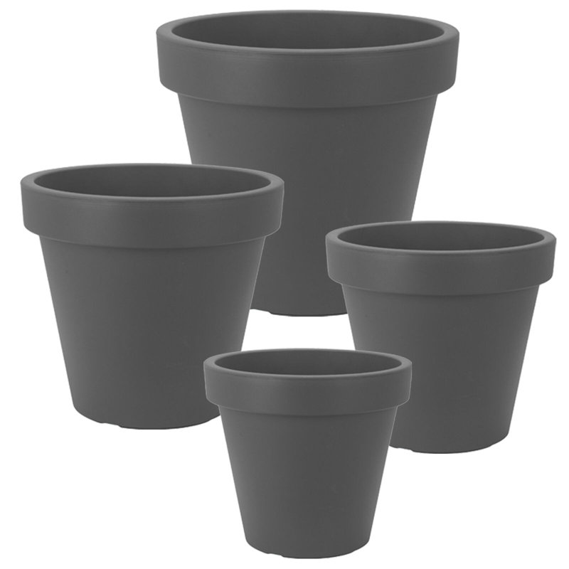 Carper Pot Planter, Black, 30cm H x 35cm W x 35cm D