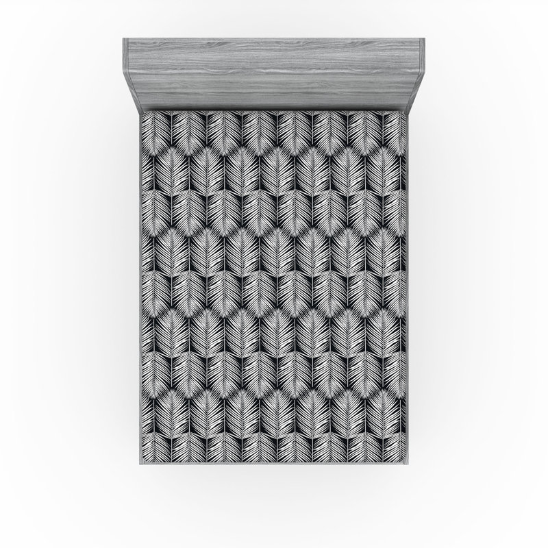 Palm Leaf Fitted Sheet, King