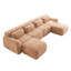 Canapé modulaire en forme de U désossé, aucun assemblage requis, conception antidérapante, librement combinable, ergonomique, compression sous vide pour le salon-131446850